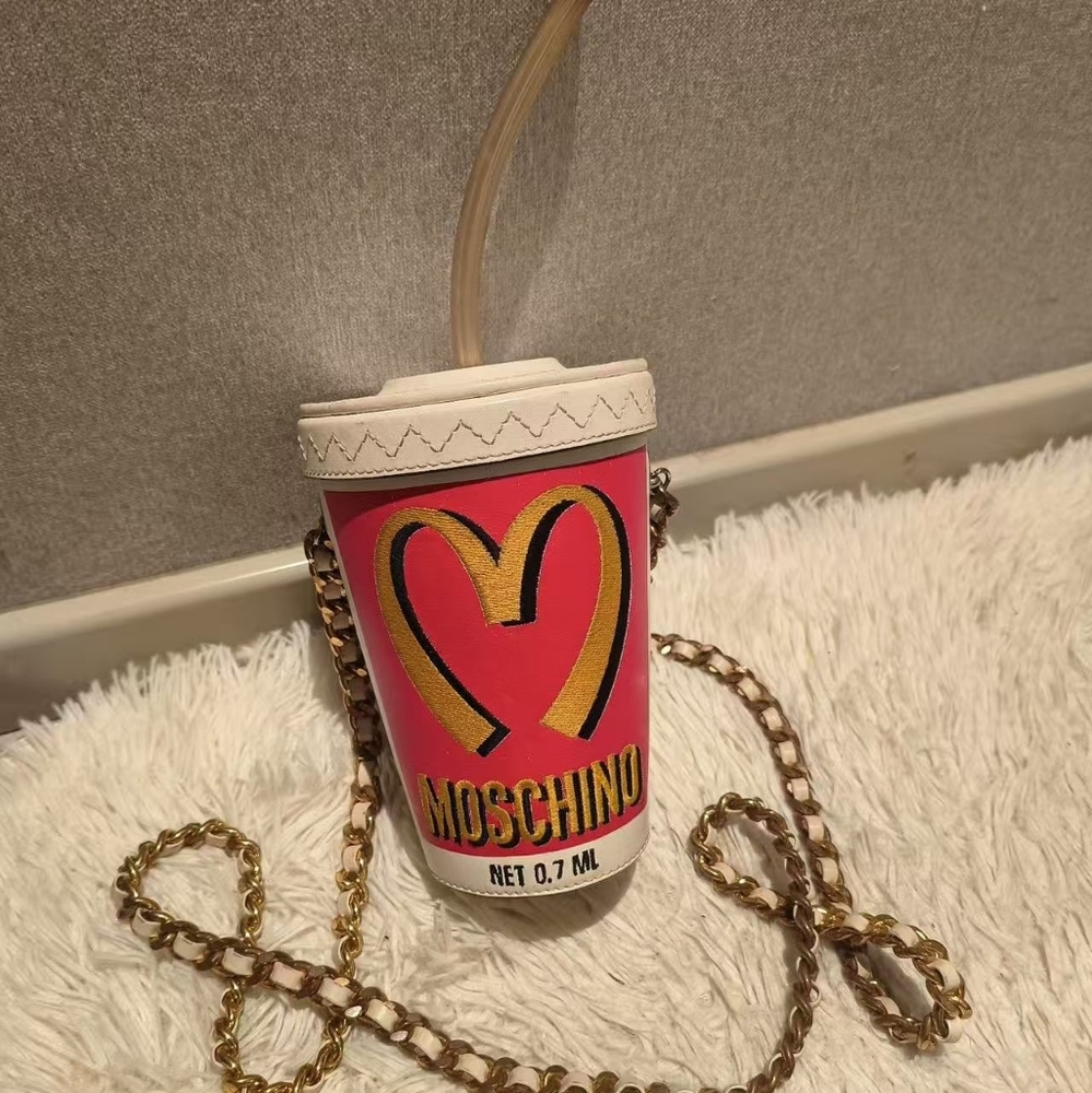 Moschino McDonald authentic milkshake handbag jeremy Scott Mcdonalds cup bag 204